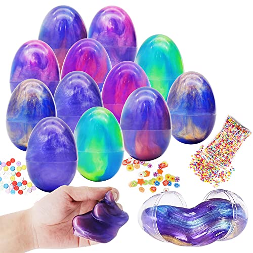 JOYIN 12 PCs Silly Galaxy Slime Bunte Knete mit Zubehör für alle Altersgruppen Kinder, Stress Relief Sludge Spielzeug, Prefilled Ostern Thema Party Favor Supplies, Basket Stuffers von JOYIN