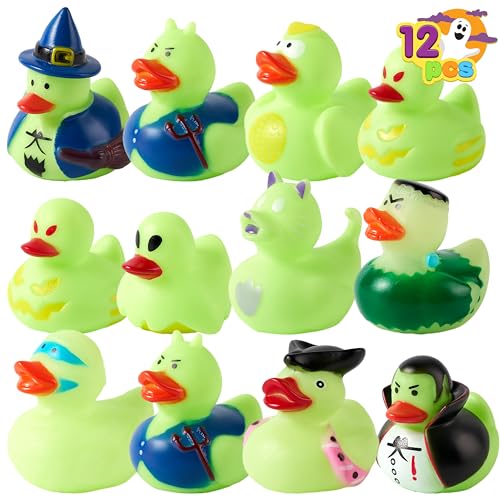 JOYIN 12 im Dunkeln leuchtende Halloween-Gummienten, Verschiedene Gummienten für lustige Badeenten, Halloween-Partyzubehör, Geschenke, Süßes oder Saures als Werbegeschenke JOYIN 12 im Dunkeln leuchtende Halloween-Gummienten, Verschiedene Gummienten für lustige Badeenten, Halloween-Partyzubehör, Geschenke, Süßes oder Saures als Werbegeschenke von JOYIN