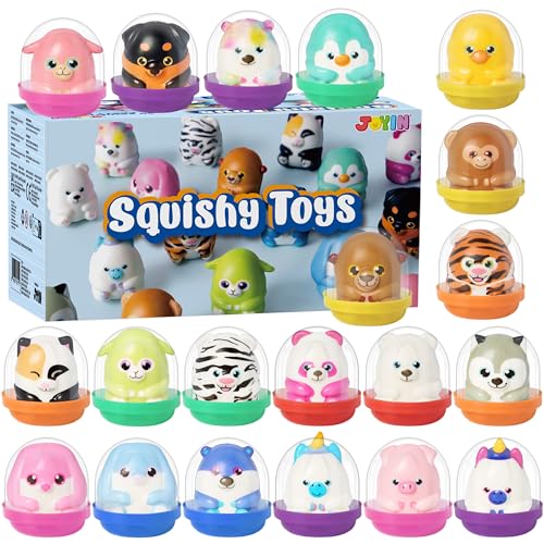 JOYIN 20 Stück Squishies Spielzeug, Anti Stress Fidget Spielzeug Squishy Stress Spielzeug Kawaii Druckspielzeug Squeeze Toy für Jungen und Mädchen Geburtstagsgeschenke Party Favors für Kinder von JOYIN