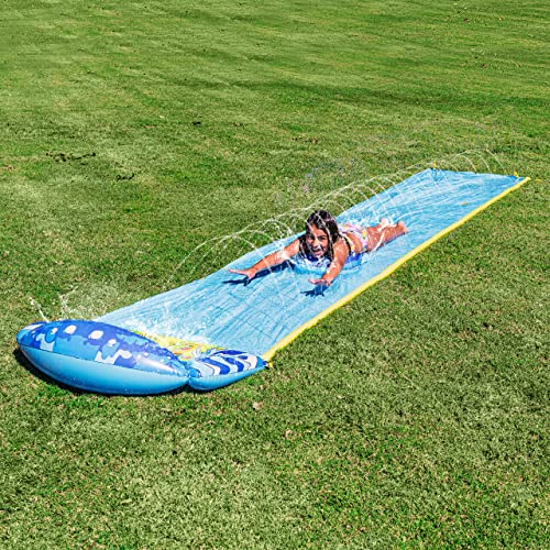 JOYIN 19ft x 35,5in (579,1 x 90,2 cm) Wasserrutsche mit 1 Bodyboard, Sommerspielzeug mit eingebautem Sprinkler für Garten und Außen-Wasserspaß von JOYIN