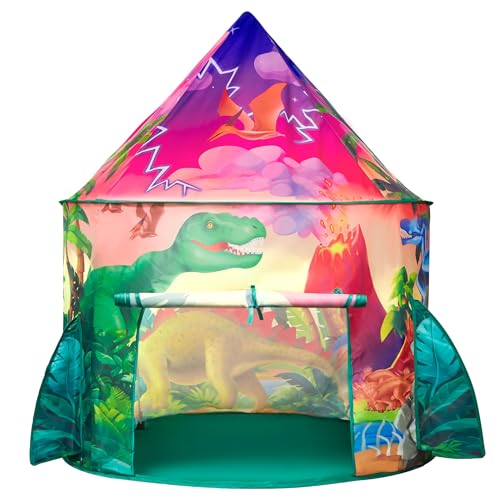 JOYIN Dinosaur Kinderzelt für Drinnen Spielzelt Kinder Pop up Spielzelt Kids Indoor Outdoor Weltraumzelt Tragbares Kinderspielzelt mit Tragetasche, Geschenk für Kinder von JOYIN