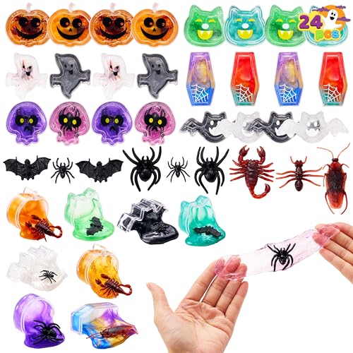 JOYIN Halloween-Schleim, 24 Stück, Halloween-Goodie-Bag-Stuffers, Trick-or-Treat-Spielzeug, Schleim-Großpackung für Kinder, Klassenzimmer, Preis, Partygeschenk JOYIN Halloween-Schleim, 24 Stück, Halloween-Goodie-Bag-Stuffers, Trick-or-Treat-Spielzeug, Schleim-Großpackung für Kinder, Klassenzimmer, Preis, Partygeschenk von JOYIN