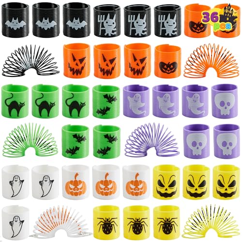 JOYIN Halloween-Spiralfeder-Spielzeug für Kinder, magische Mini-Federn für Halloween-Partygeschenke, Stress-Spulen, Fidget-Spielzeug für Süßes oder Saures, Geschenktütenfüller, Studenten JOYIN Halloween-Spiralfeder-Spielzeug für Kinder, magische Mini-Federn für Halloween-Partygeschenke, Stress-Spulen, Fidget-Spielzeug für Süßes oder Saures, Geschenktütenfüller, Studenten von JOYIN