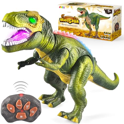 JOYIN Kinder LED Ferngesteuertes Dinosaurier Spielzeug, Elektronik T-Rex Dino Spielzeug mit Gehen, Brüllen, leuchtenden Augen und Kopfschütteln für Kleinkinder Jungen Mädchen von JOYIN