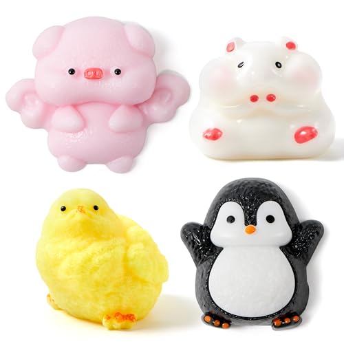 JOYIN 4 Stück Tier-Taba-Squishy-Squishies-Spielzeuge, ultraweiche, Bunte Fufu-Squishy-Spielzeuge, Chick-Taba-Squishies-Quetschspielzeuge für Erwachsene und Kinder JOYIN 4 Stück Tier-Taba-Squishy-Squishies-Spielzeuge, ultraweiche, Bunte Fufu-Squishy-Spielzeuge, Chick-Taba-Squishies-Quetschspielzeuge für Erwachsene und Kinder von JOYIN