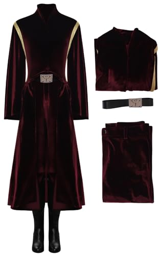 JOYPLAY Damen Padme Amidala Kostüm Deluxe Wildleder Lange Robe Film 2023 Cosplay Outfits Halloween Karneval Anzug Set für Erwachsene von JOYPLAY