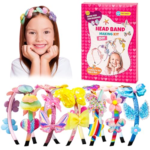 JOYSAL Haarreifen Mädchen, Haarreifen Selber Machen Mädchen, Bastelset Mädchen, Bastelset Kinder ab 5 Jahre, Ostergeschenk Mädchen Geschenk 5 6 7 8 9 10 Jahre von JOYSAL