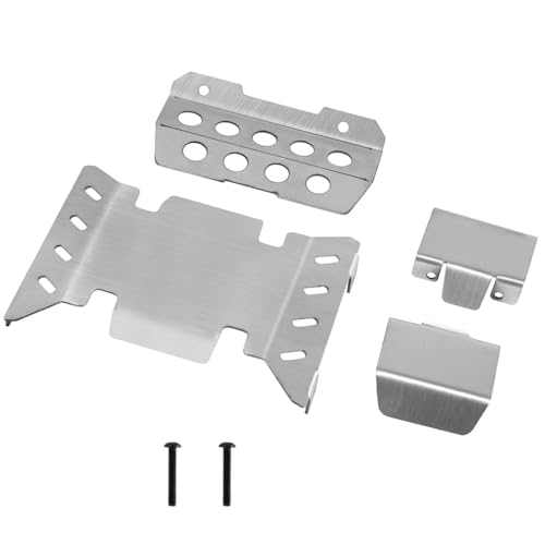 JOYSOG 1/10 LC71 RC Chassis Armor Set, Edelstahl Chassis Armor Protection Skid Plate for RGT 1/10 LC71 RC Upgrade Part (Silber) von JOYSOG