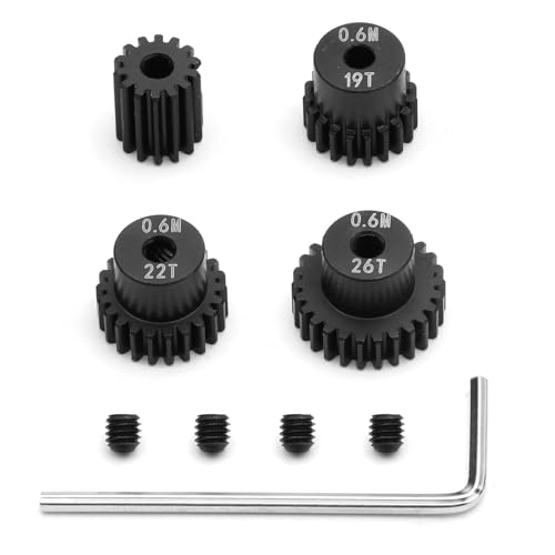 JOYSOG 14T+19T+22T+26T Metallgetriebe für MJX Hyper Go 1/14 14301 14303/ Hyper Go 1/16 16208 16210 RC Motor Ritzel Getriebe Set von JOYSOG