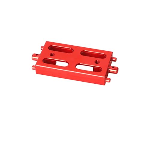 JOYSOG Heckflügelhalterung aus Aluminium für Tamiya 1/10 Hotshot II 2024 4WD RC Heckflügelhalterung Zubehör (rot) von JOYSOG