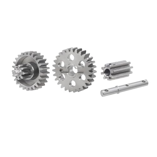 JOYSOG Metal Low/Overdrive Transmission Gear Set for 1/10 RC Car SCX10 TRX4 LCG RC Crawler Upgrades Accessories (Low:1:10.54&8T/25T/27T) von JOYSOG