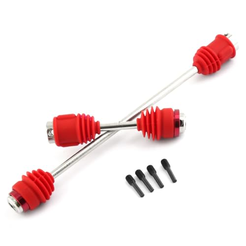 JOYSOG Metal RC Center Drive Shaft for Traxxas 1/10 E-Revo/Summit RC Central Transmission Shaft Upgrade Zubehör (Rot) von JOYSOG