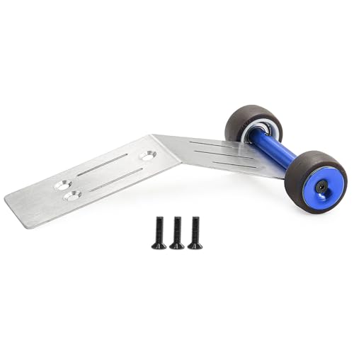 JOYSOG Mini Maxx Wheelie Bar, Edelstahl Gummi RC Auto Head Up Rad für Traxxas Mini MAXX Monster Truck Upgrade Teile (Blau) von JOYSOG