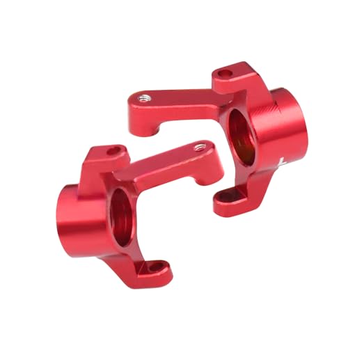 JOYSOG RC Car Steering Cups for LOSI 1/24 Micro-B 2WD Buggy RTR-LOS00007 RC Aluminium Front Steering Cup Steering Knuckles Accessory (red) von JOYSOG