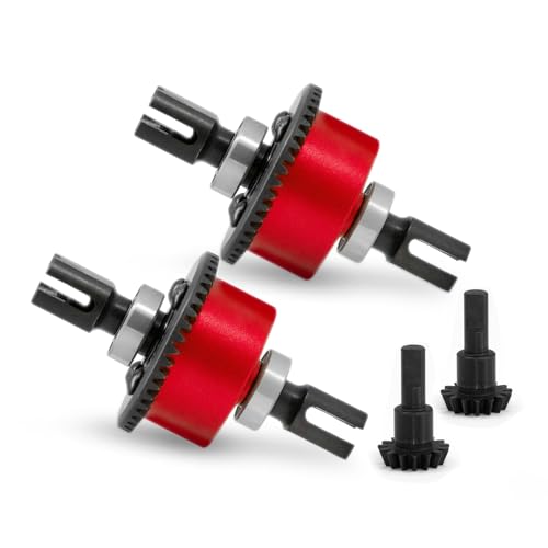 JOYSOG RC Differential Set für 1/8Typhon 6S 42+15T Universal Differential Vorne/Hinten für Arrma 1/7 Infraction Limitless RC Zubehör (Rot x 2) von JOYSOG