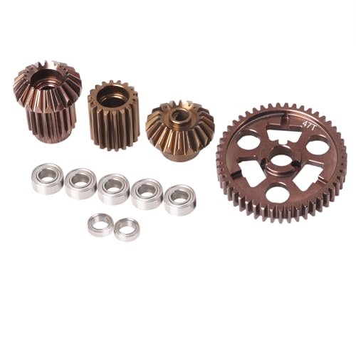 JOYSOG RC Metal Front/Rear Gearbox Gears for Tamiya 1/10 Hotshot II 2024 4WD RC Crawler Car Upgrades Parts (Front) von JOYSOG