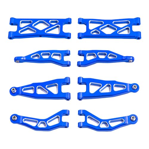 JOYSOG RC Schwingen-Set, Aluminium vorne & hinten oben unten Querlenker Zubehör für Arrma 1/18 Granit Grom RC Upgrade-Teile (blau) von JOYSOG