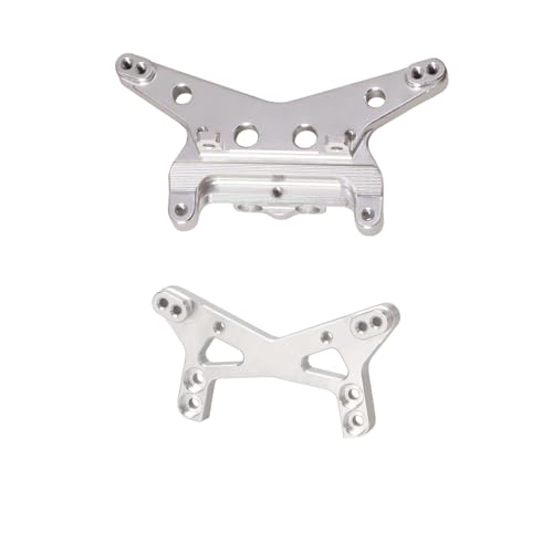 JOYSOG Shock Mount for Losi 1/24 Micro-B 2WD Buggy RC Aluminum Front Rear Shock Towers Suspension Bracket Shock Absorber Bracket (Silver) von JOYSOG