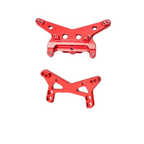 JOYSOG Shock Mount for Losi 1/24 Micro-B 2WD Buggy RC Aluminum Front Rear Shock Towers Suspension Bracket Shock Absorber Bracket (red) von JOYSOG