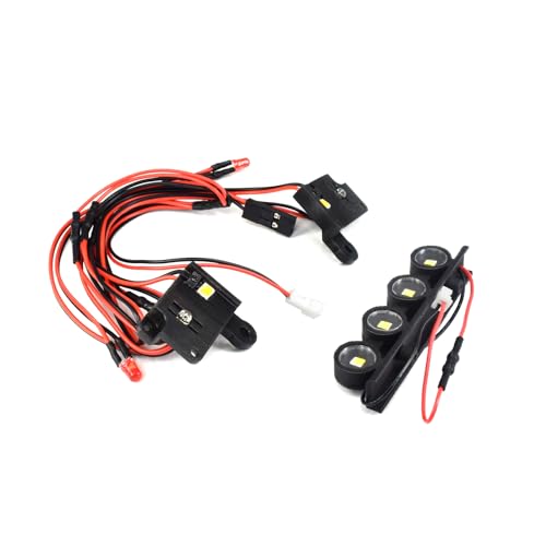 JOYSOG Trx4m k10 Licht-Set, RC-Auto-Dachlicht/Front-Rück-LED-Licht für Traxxas 1/18 Trx4m K10 RC Crawler Car Upgrade-Teile (RC-Dachlichter + Front- und Rücklicht) von JOYSOG