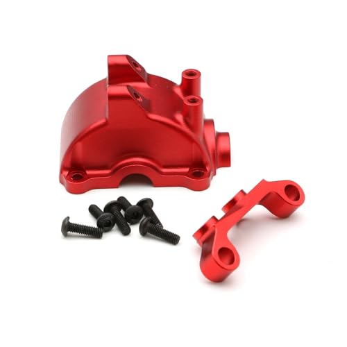 JOYSOG Universal-Getriebegehäuse aus Aluminium mit Halterung für Tamiya TT02 TT-02 1/10 RC Getriebeabdeckung (rot) von JOYSOG