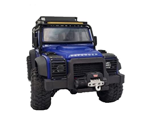 RC Car Frontstoßstange und elektrische Seilwinde für Traxxas 1/18 TRX4M Defender, Metallwinde und Anti-Kollisions-Schutzstange von JOYSOG