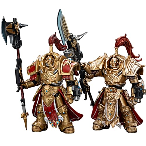 JOYTOY 1/18 Action Figure Warhammer 40.000 Adeptus Custodes Allarus Custodian with Castellan Axt and Shield Captain Hydon Seronis Set of 2 Figures Pre-Order 14.0 cm Collectible Action Figures Kits von JOYTOY