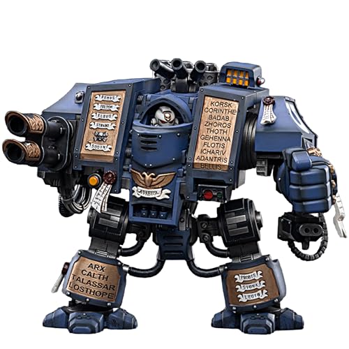 JOYTOY Warhammer 40k 1/18 Actionfigur Mecha Space Marines Ultramarines Ehrwürdiger Dreadnought 20 cm Sammelfigur Geschenke Spielzeug für Kinder ab 15 Jahren und Erwachsene JOYTOY Warhammer 40k 1/18 Actionfigur Mecha Space Marines Ultramarines Ehrwürdiger Dreadnought 20 cm Sammelfigur Geschenke Spielzeug für Kinder ab 15 Jahren und Erwachsene von JOYTOY
