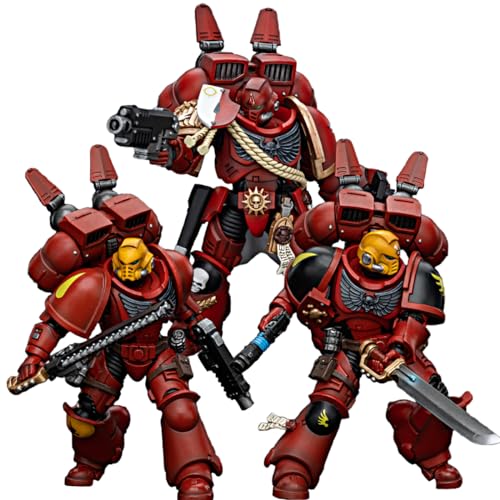 JOYTOY 1/18 Actionfigur Warhammer 40.000 Blood Angels Jump Pack Fürsprecher Set mit 3 Figuren Vorbestellung 12,2 cm bewegliche Modell Sammelfigur Geschenke von JOYTOY