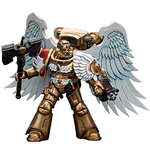 JOYTOY 1/18 Actionfigur Warhammer 40.000 Blood Angels Sanguinary Guard mit Encarmine Axt Vorbestellung 12,2 cm Sammelfigur Geschenke, Spielzeug für Kinder ab 15 Jahren und Erwachsene von JOYTOY