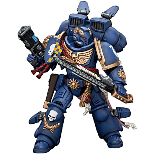 JOYTOY 1/18 Actionfigur Warhammer 40.000 Ultramarines Captain mit Jump Pack 12,2 cm bewegliches Modell Sammelfigur von JOYTOY