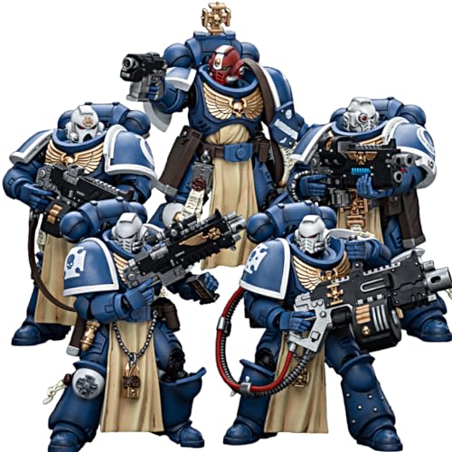 JOYTOY 1/18 Actionfigur Warhammer 40.000 Ultramarines Sternguard Veteran Set mit 5 Figuren 12,1 cm bewegliche Modell Sammelfigur von JOYTOY