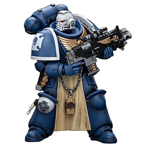 JOYTOY 1/18 Actionfigur Warhammer 40.000 Ultramarines Sternguard Veteran mit Bolzengewehr 12,1 cm bewegliche Modell Sammelfigur von JOYTOY