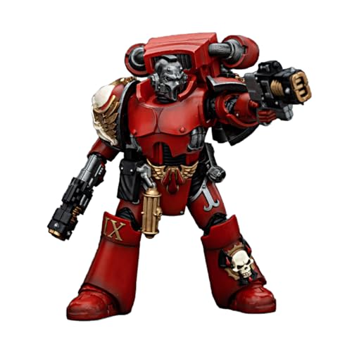 JOYTOY 1/18 Actionfigur Warhammer 40k Blood Angels Tears Squad Erelim mit Volkite Serpentas Vorbestellung 12 cm Sammlerstück, Spielzeug für Kinder ab 15 Jahren und Erwachsene von JOYTOY