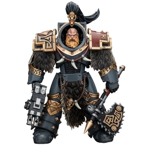 JOYTOY 1/18 Actionfigur Warhammer 40k Space Wolves Varagyr Wolf Guard Squad Varagyr Terminator 3, 13,6 cm Sammlerstück Modell Geschenke von JOYTOY