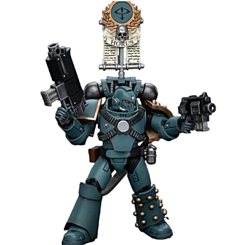 JOYTOY 1/18 Actionfigur Warhammer 40k The Horus Heresy Sons of Horus MKIV Tactical Squad Legionary with Legion Vexilla 12.0 cm Movable Model Collectible Figure Gifts von JOYTOY