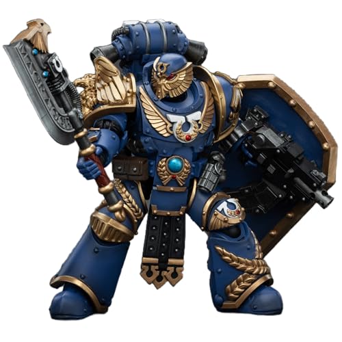 JOYTOY 1/18 Actionfigur Warhammer 40k Ultramarines Invictarus Suzerain Squad Suzerain 1 Vorbestellung 12,2 cm Sammlerstück, Spielzeug für Kinder ab 15 Jahren und Erwachsene von JOYTOY