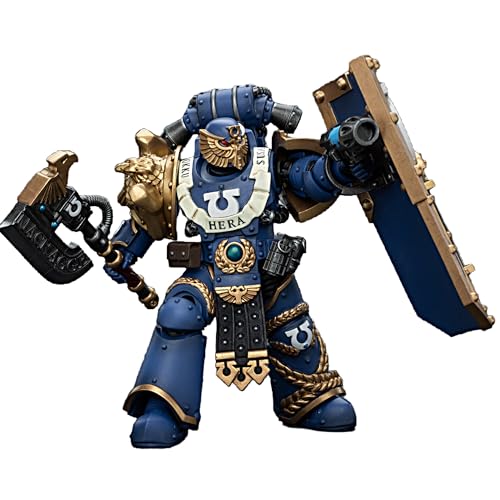 JOYTOY 1/18 Actionfigur Warhammer 40k Ultramarines Invictarus Suzerain Squad Suzerain 3 Sammlerstücke, Spielzeug für Kinder ab 15 Jahren und Erwachsene, 12,2 cm von JOYTOY