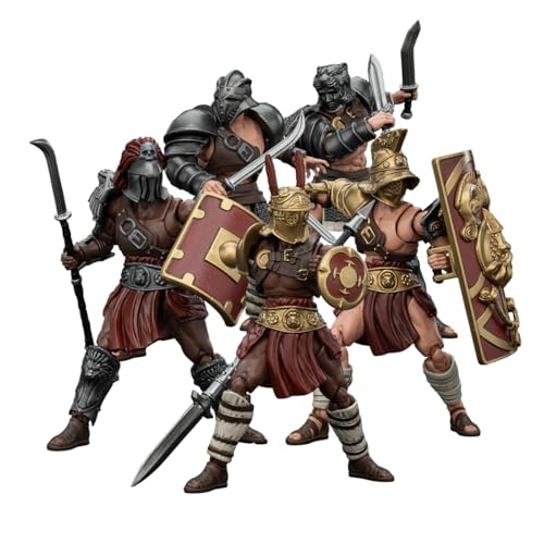 JOYTOY 1/18 Strife Roman Gladiator Elite Collection Actionfiguren – 10,2 cm römische Legionär-Soldaten-Figuren, 5 Stück von JOYTOY