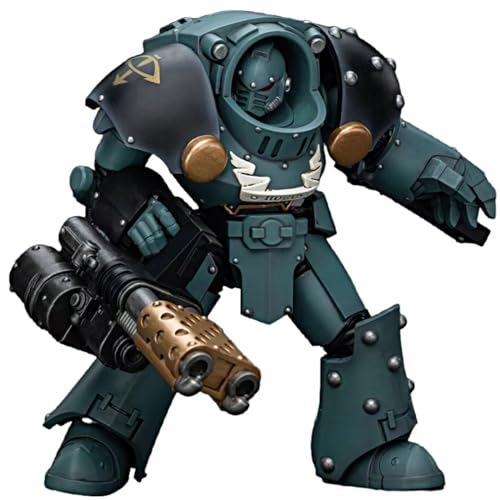 JOYTOY 1/18 Warhammer 40k The Horus Herejy Sons of Horus Tartarus Terminator Squad Terminator Actionfigur mit schwerem Flamer und Kettenmanschette, 14 cm großes mobiles Modell, Sammelfigur JOYTOY 1/18 Warhammer 40k The Horus Herejy Sons of Horus Tartarus Terminator Squad Terminator Actionfigur mit schwerem Flamer und Kettenmanschette, 14 cm großes mobiles Modell, Sammelfigur von JOYTOY