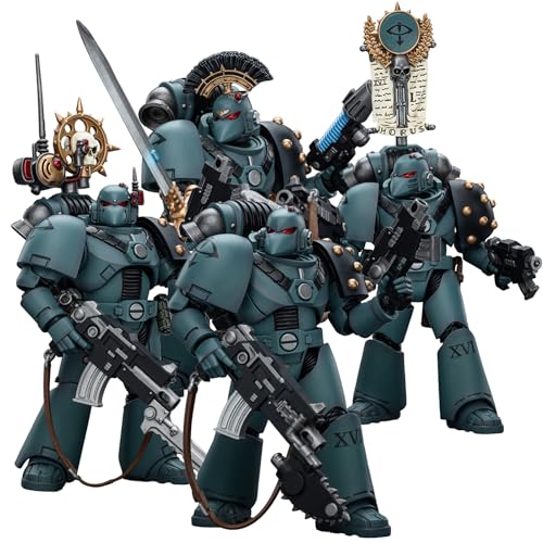 JOYTOY JT9466+JT9480+JT9473+JT9497 Warhammer 40K The Horus Heresy, Sons of Horus MKVI Tactical Team Vier Personen Gruppe 1/18 Action Figuren Set von JOYTOY