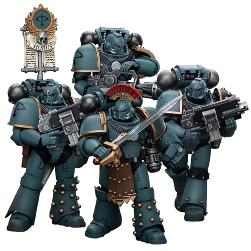 JOYTOY JT9572+JT9589+JT9596+JT9602 Warhammer 40K The Horus Heresy, Sons of Horus MKIV Tactical Team Vier Personen Gruppe 1/18 Action Figuren Set von JOYTOY