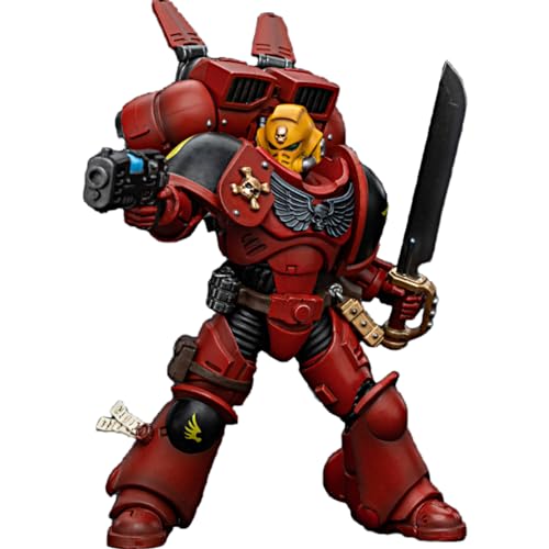 JOYTOY Actionfigur Warhammer 40.000 Blood Angels Jump Pack Fürsprecher Sergeant mit Plasmapistole Vorbestellung 5 Zoll Mobiles Modell Sammlerfigur Geschenke von JOYTOY