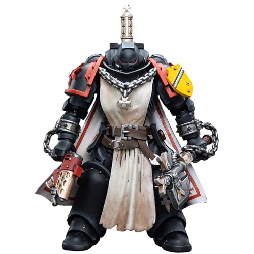 JOYTOY JT3839 40K 1/18 Action Figur Spielzeug, Black Templars Primaris Sword Brethren Granbertus, 4-Zoll Geschenk für Action Figure Enthusiasten und Sammler (MSS-3839) von JOYTOY