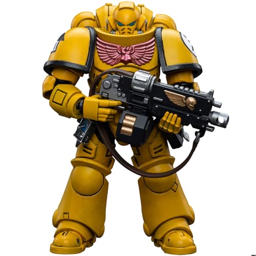 JOYTOY JT6656 40K 1/18 Action Figur Spielzeug, Imperial Fists Intercessors, 4-Zoll Modell Set, Geschenk für Action Figur Enthusiasten und Sammler (MSS-6656) von JOYTOY