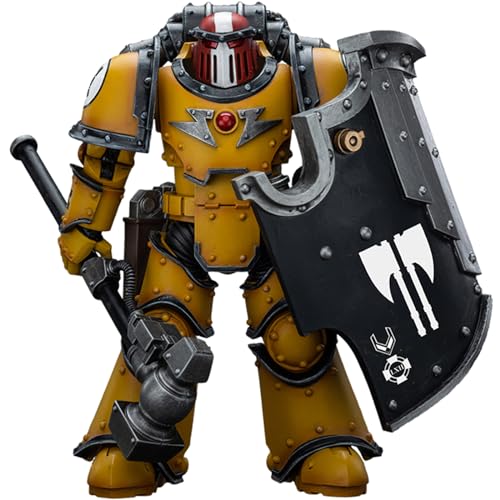 JOYTOY JT9107 40K 1/18 Action Figur Spielzeug, Imperial Fists Legion MkIII Breacher Squad Sergeant with Thunder Hammer, 4-Zoll Geschenk für Action Figure Enthusiasten und Sammler von JOYTOY