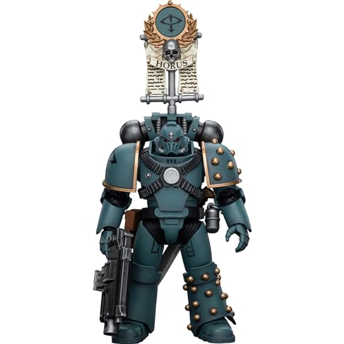 JOYTOY Warhammer 40K The Horus Heresy, JT9589 Sons of Horus MKIV Tactical Squad Legionary with Legion Vexilla 1/18 Action Figur Collectible Models von JOYTOY