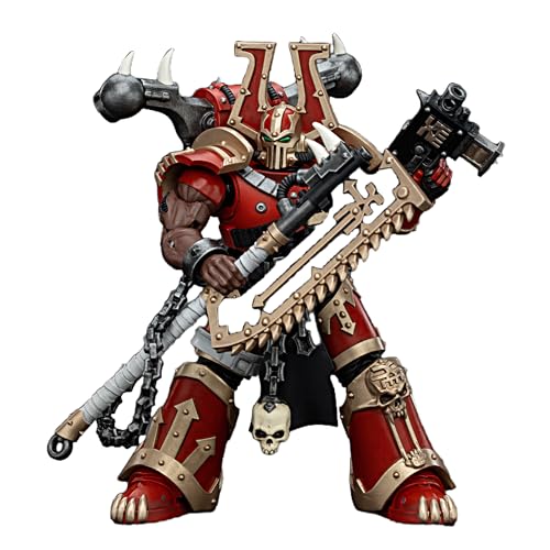 JOYTOY Warhammer 40k 1/18 Actionfigur, Weltfresser Khorne Berzerker mit Eviscerator-Kettenaxt, 12,6 cm, Sammlerstück, Spielzeug für Kinder ab 15 Jahren und Erwachsene von JOYTOY