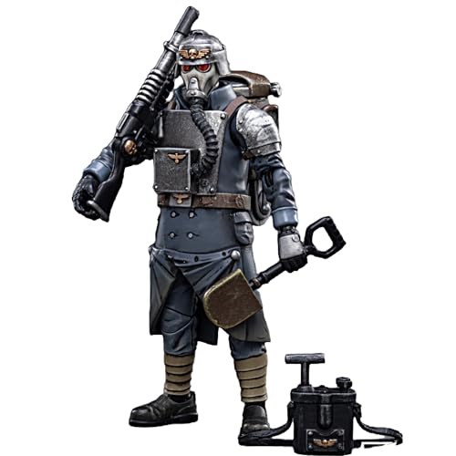 JOYTOY Warhammer 40k 1/18 Actionfigur Astra Militarum Death Korps of Krieg Veteran Squad Guardsman Demolitions Specialist Vorbestellung 10,2 cm Sammlerstück, Spielzeug für Kinder ab 15 Jahren und von JOYTOY