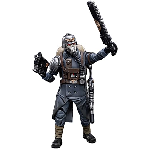 JOYTOY Warhammer 40k 1/18 Actionfigur Astra Militarum Death Korps of Krieg Veteran Squad Sergeant, 10,2 cm, Sammlerstück, Spielzeug für Kinder ab 15 Jahren und Erwachsene von JOYTOY